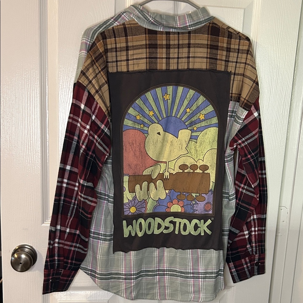 Woodstock Patchwork Flannel Shirt - image 3